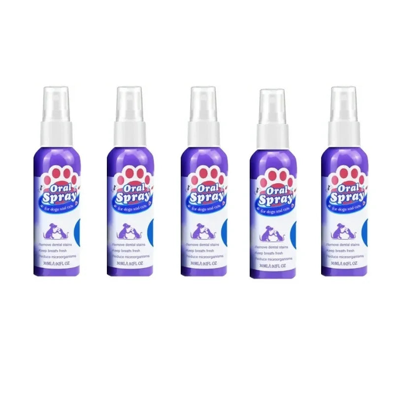 Pet Teeth Cleaning Spray Oral Care Remove Tooth Stains Keep Fresh Breath for Cats and Dogs Whitening Remove Bad Breath