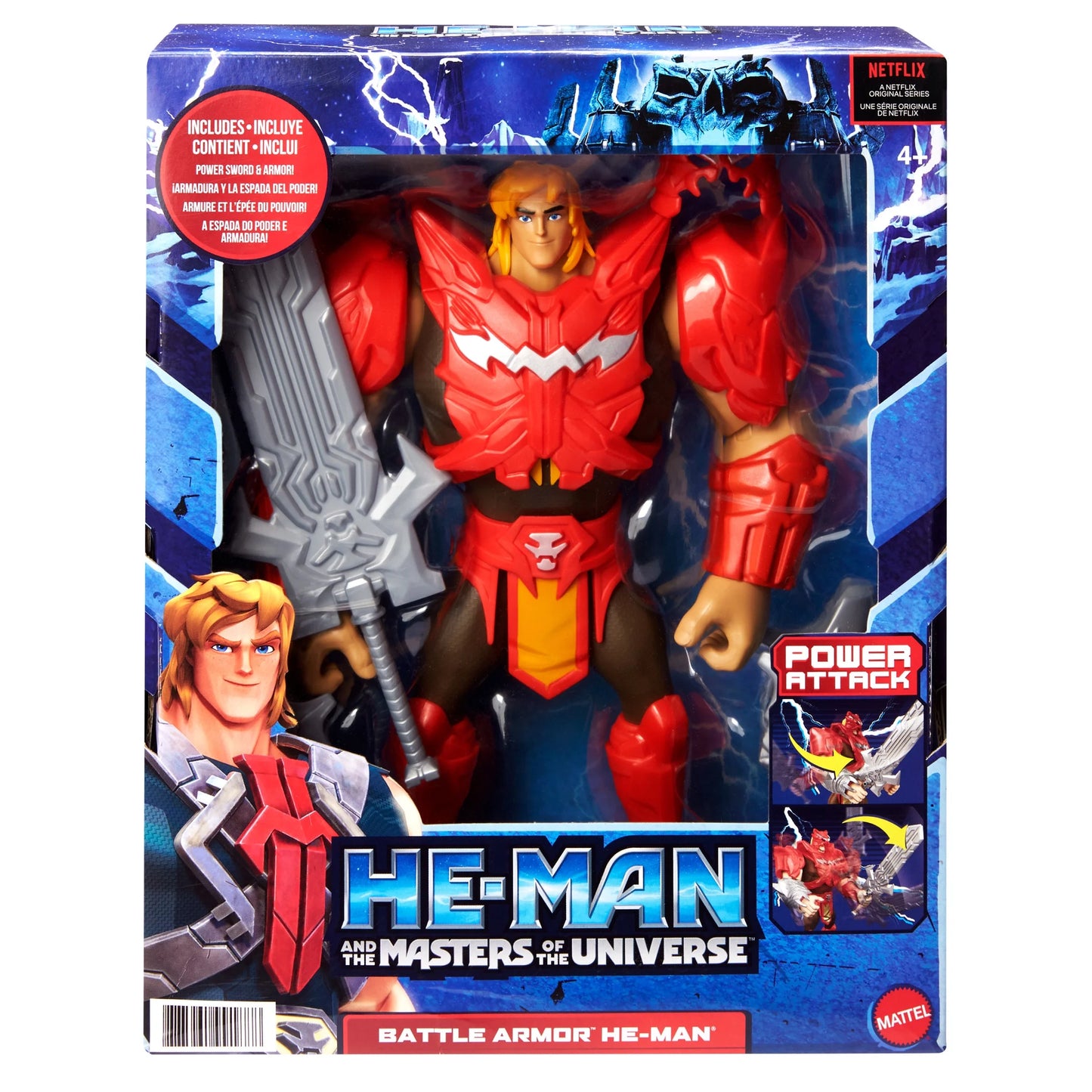 Deluxe He-Man Power Attack Action Figure Battle Character