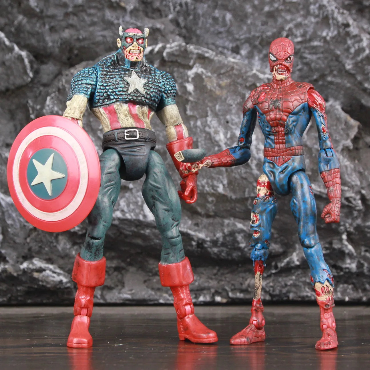 Zombie Hulk Captain America & Spiderman - Action Figure Toys Doll What If Zombies Superhero Model