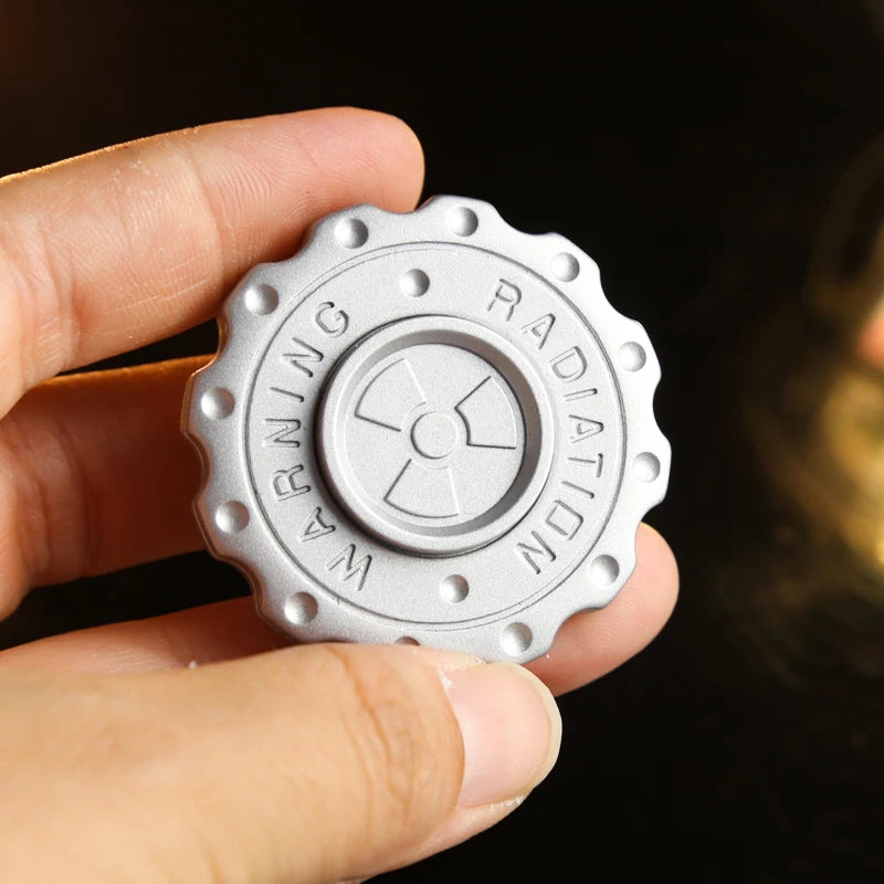 Radiation Warning Fidget Slider Spinner EDC Gear Hand Spinner Clicker Adult Fidget Toy ADHD Tool Anti-Anxiety Stress Relief Toys