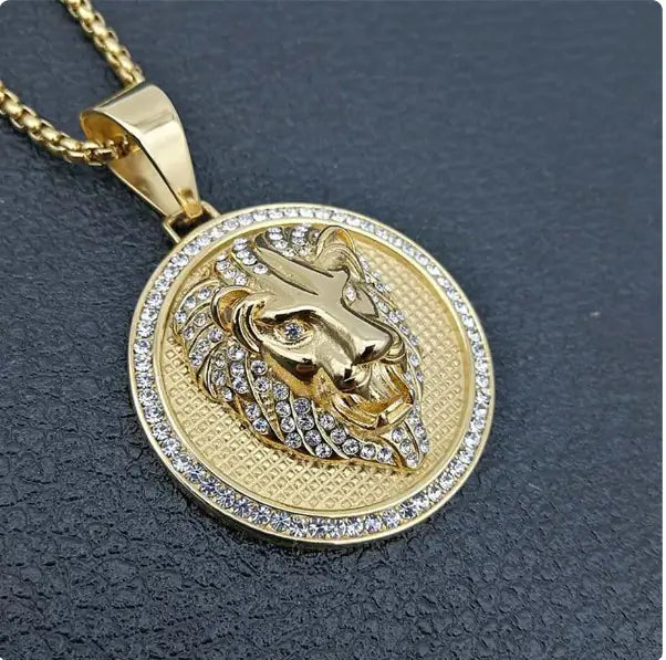 Lion Head Pendant Necklace