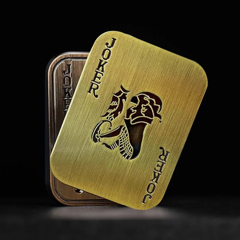 Magnetic Metal Fidget Toys - Metal Poker Push Card Fidget Slider Stress Relief Toy, Mens EDC Toys Fidget Toys Haptic Coin Gifts