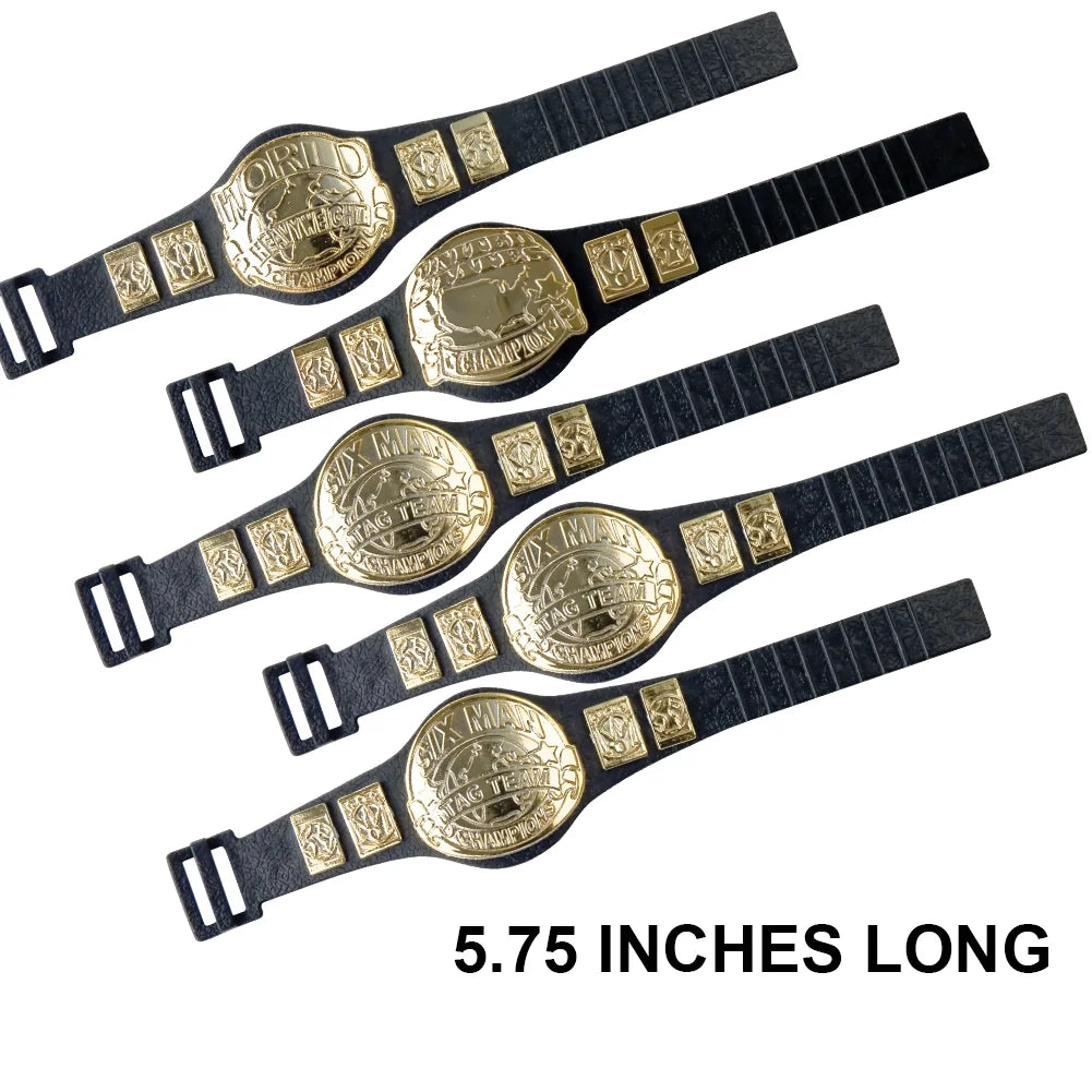 Set of 5 Championship Belts for WWE Wrestling Action Figures