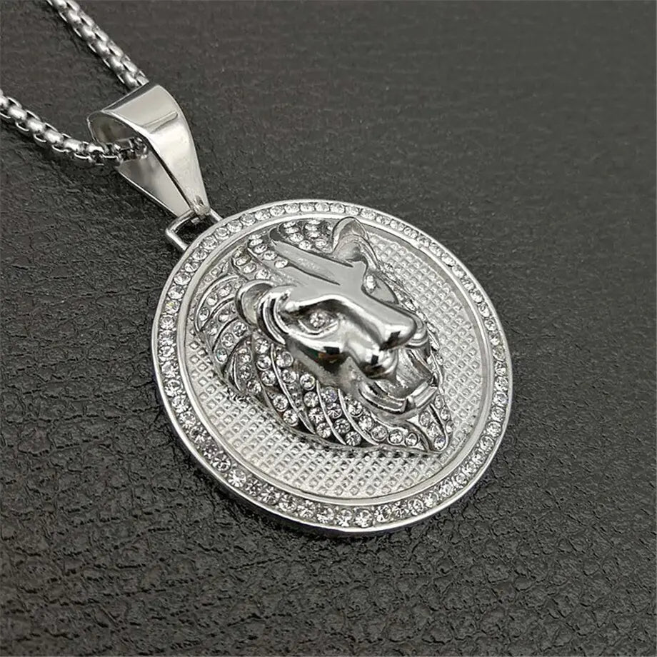 Lion Head Pendant Necklace