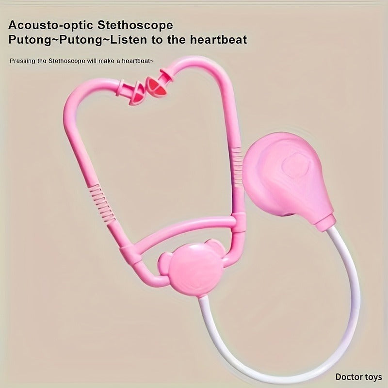 46PCS Kids Doctor Play Set Pretend Medical Kit With Stethoscope Syringe Dental Tools Nurse Accessories For Boys And Girls