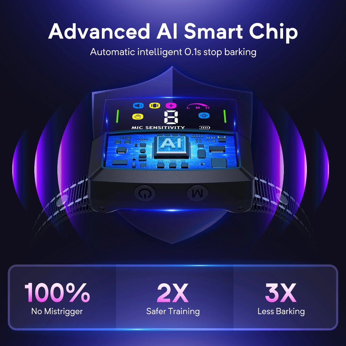 Anti Bark Dog Collar Control for Dogs Barking Antiladridos No Electric Shock and Safe Shock Device Supplies Stopper Vibrator