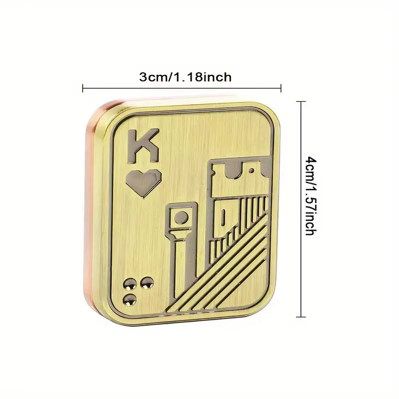 KK AA Fidget Slider Metal Skull Push Slider Stress Relief Toy anti Stress EDC Top Spinning Poker Toys Adults Gifts