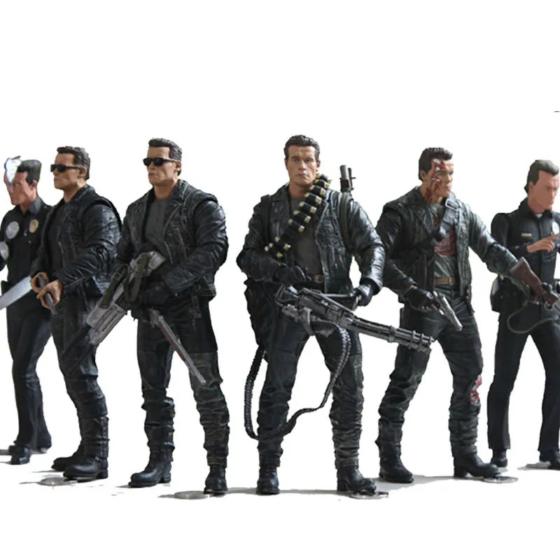 NECA the Terminator 2 Action Figure T-800 / T-1000 PVC Action Figure Toy Model Toy 7 Types 18Cm
