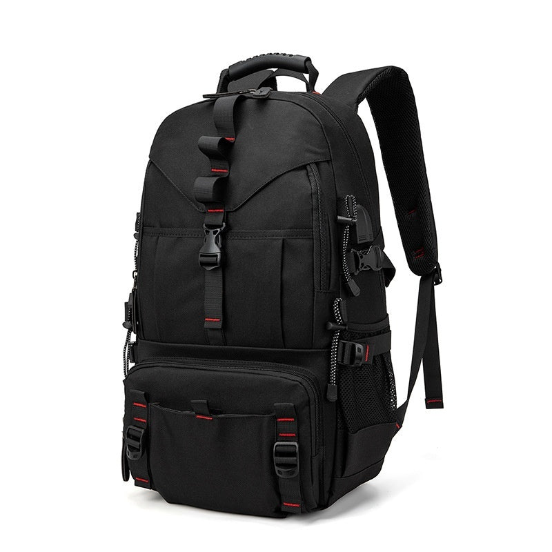 Large 60L Tactical Hiking Backpack for Men – Waterproof Oxford Cloth Military Rucksack with USB Charging Port, Anti-Theft Design & Multiple Compartments