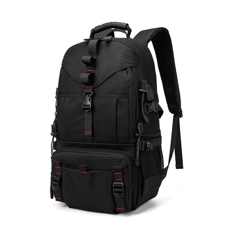 Large 60L Tactical Hiking Backpack for Men – Waterproof Oxford Cloth Military Rucksack with USB Charging Port, Anti-Theft Design & Multiple Compartments