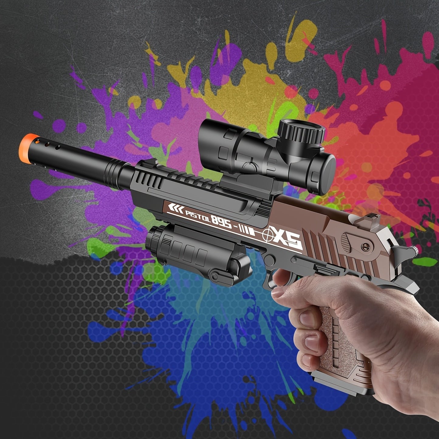 Automatic Toy Gun With Realistic Design - Eco-Friendly ABS Plastic - Safe For Kids & Adults - Perfect For Nerf Battles, Outdoor Games & Party Favors