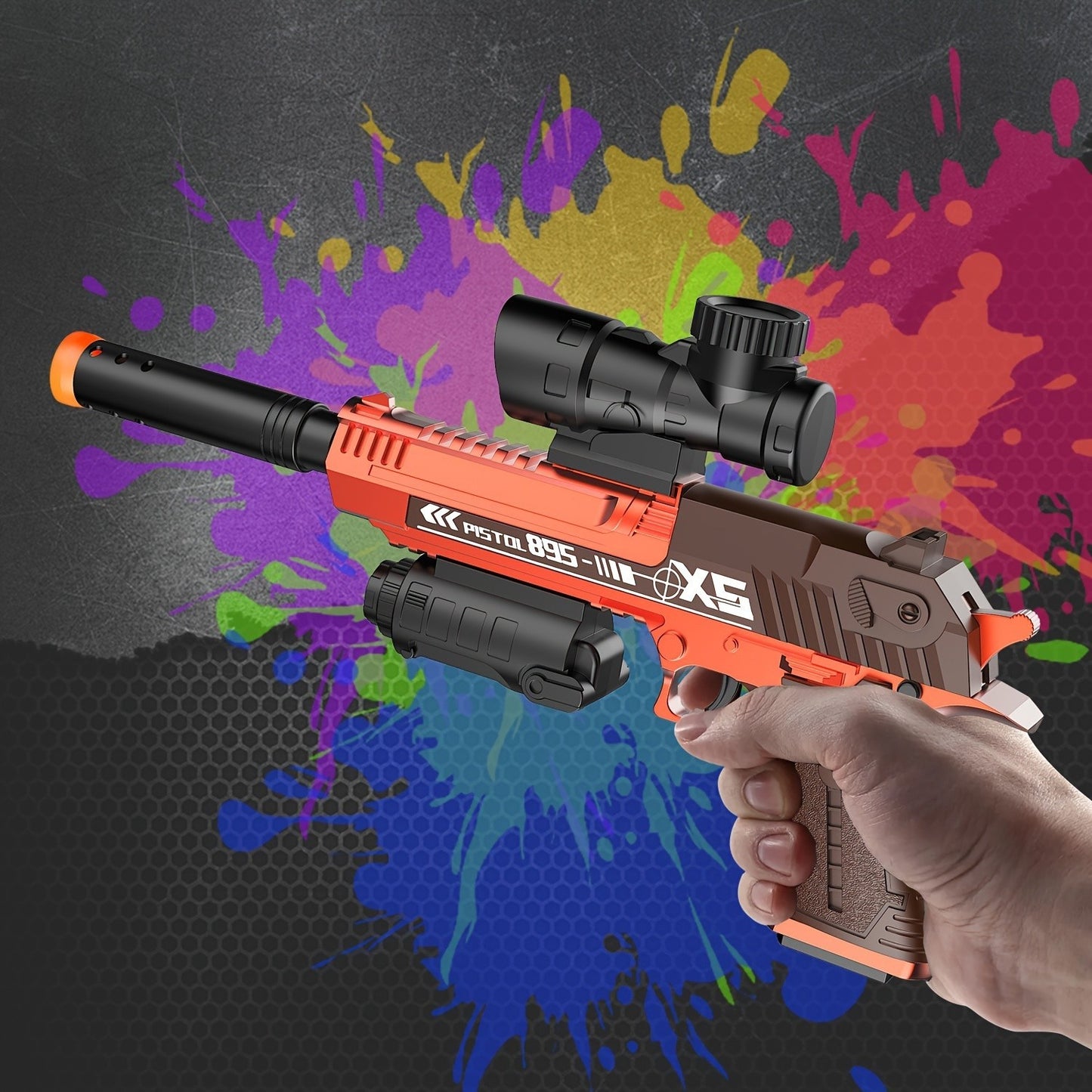 Automatic Toy Gun With Realistic Design - Eco-Friendly ABS Plastic - Safe For Kids & Adults - Perfect For Nerf Battles, Outdoor Games & Party Favors