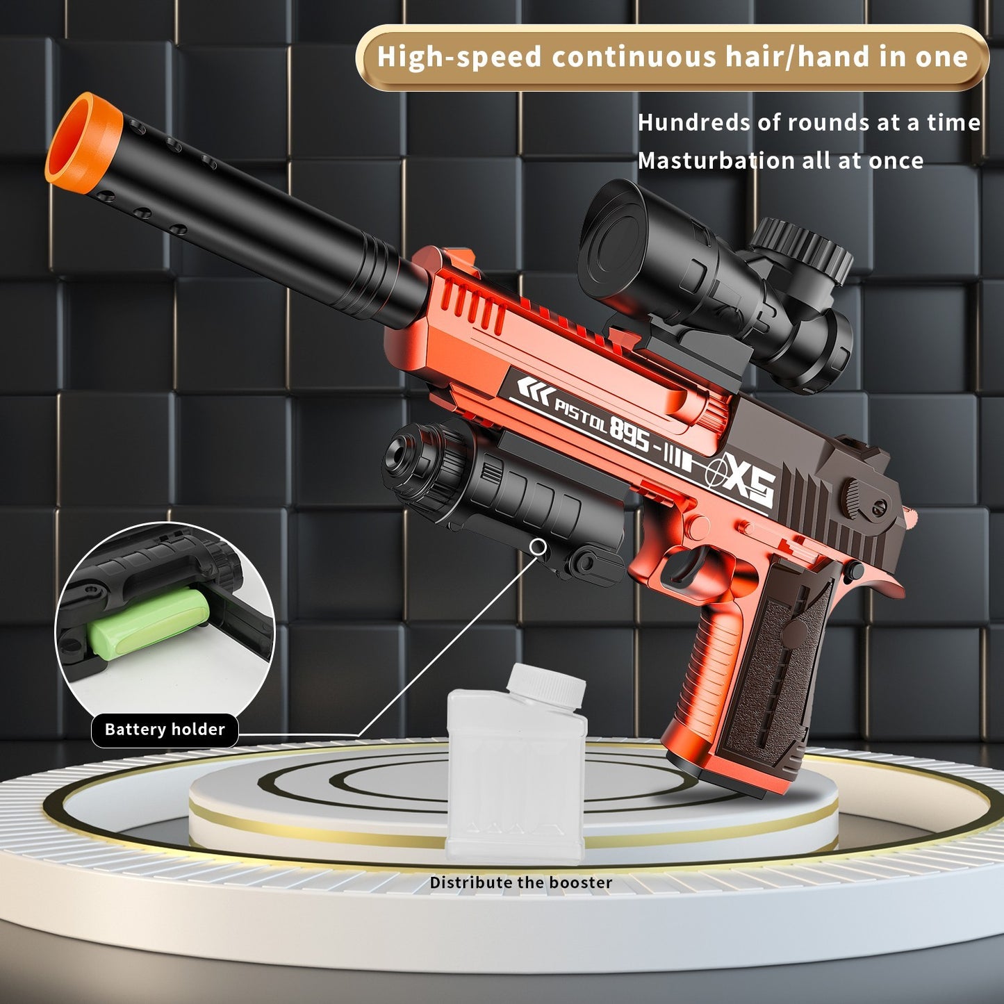 Automatic Toy Gun With Realistic Design - Eco-Friendly ABS Plastic - Safe For Kids & Adults - Perfect For Nerf Battles, Outdoor Games & Party Favors