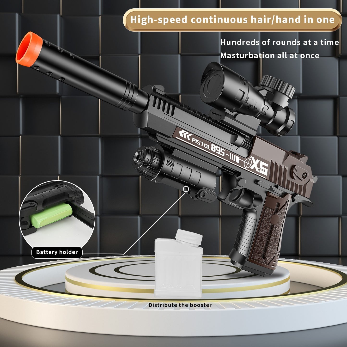 Automatic Toy Gun With Realistic Design - Eco-Friendly ABS Plastic - Safe For Kids & Adults - Perfect For Nerf Battles, Outdoor Games & Party Favors