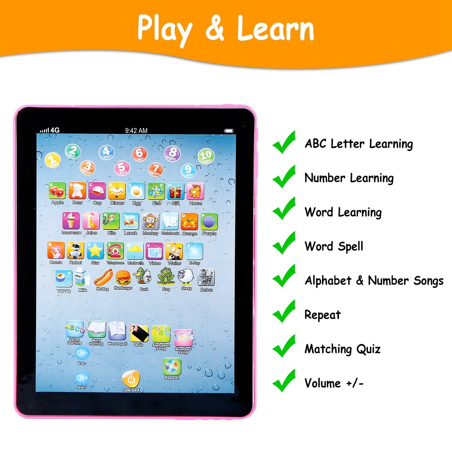 Baby Learning Tablet Educational Mini Pads