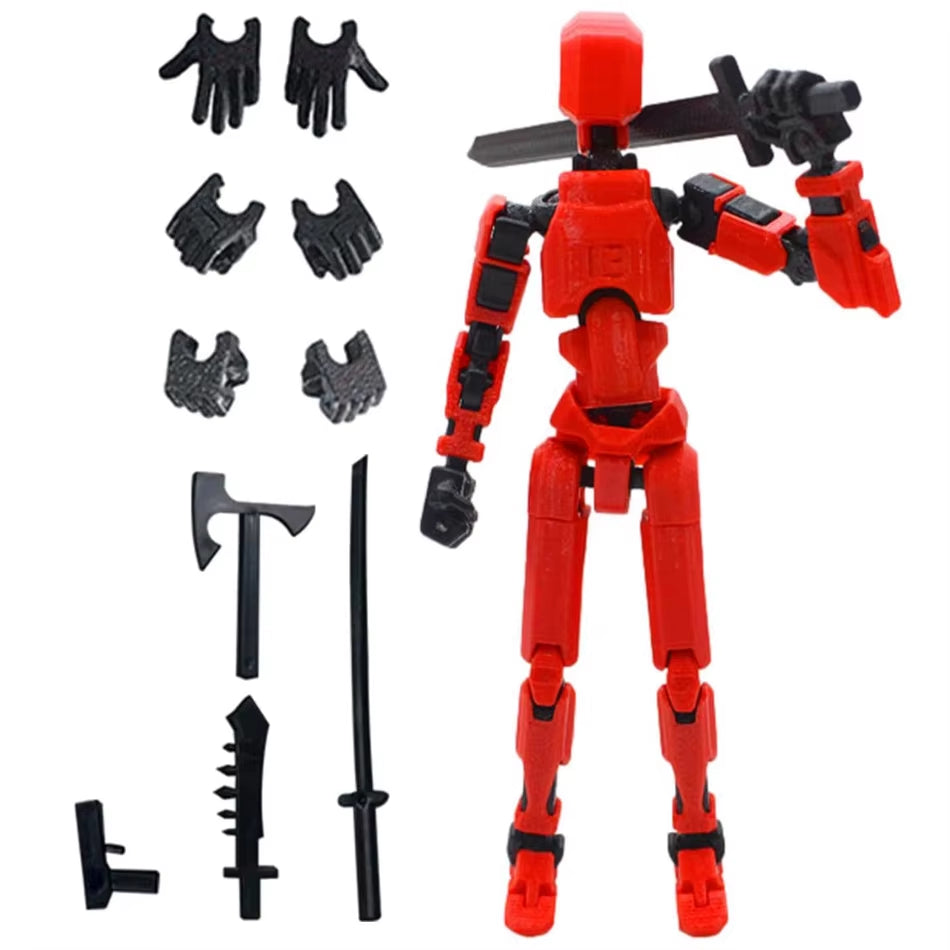 Titan 13 Action Figures T13 Figure 3D Printed Multi-Jointed Movable Lucky 13 Action Figure Nova 13 Action Figure Dummy