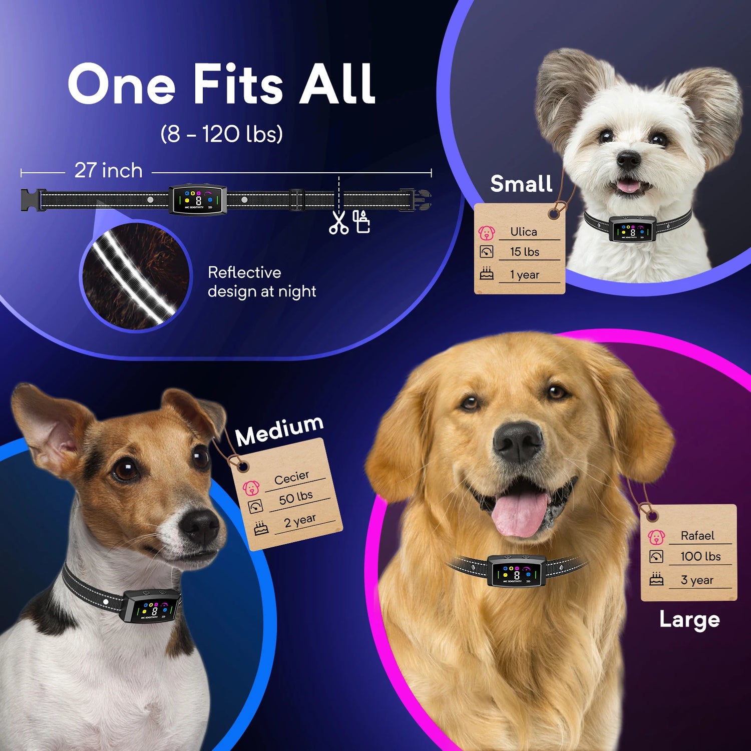 Anti Bark Dog Collar Control for Dogs Barking Antiladridos No Electric Shock and Safe Shock Device Supplies Stopper Vibrator