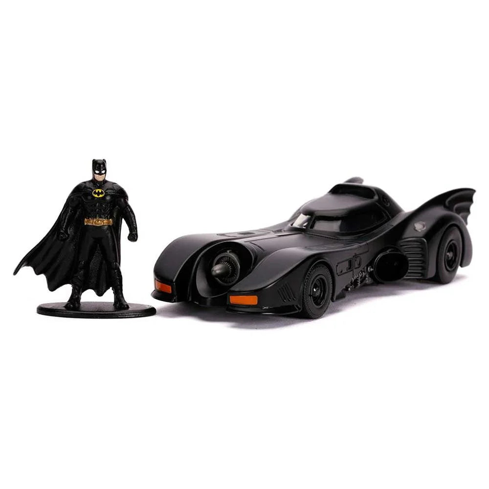 1989 Batmobile and action Figure Accessories (1.65") with 1:32 Scale Die-Cast Vehicle