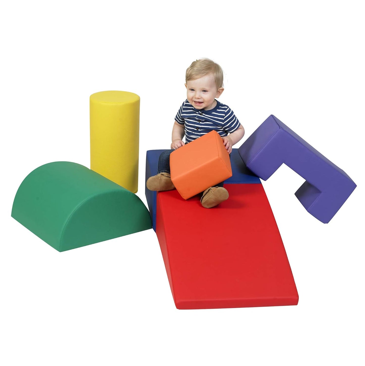 -Cf805-168 Climb & Play 6 Piece Set for Toddlers, Baby Climbing Toys, Indoor Play Equipment for Homeschool/Classroom/Playroom, Primary Colors
