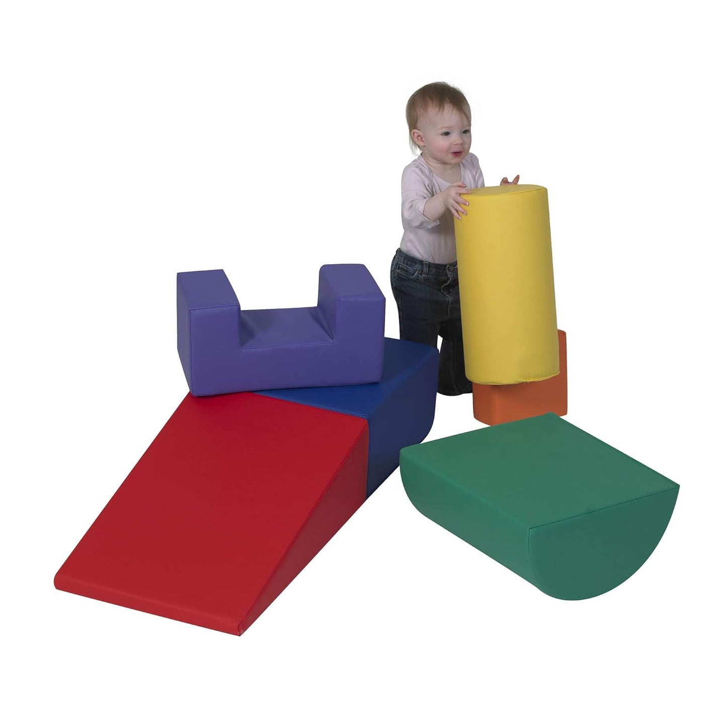 -Cf805-168 Climb & Play 6 Piece Set for Toddlers, Baby Climbing Toys, Indoor Play Equipment for Homeschool/Classroom/Playroom, Primary Colors