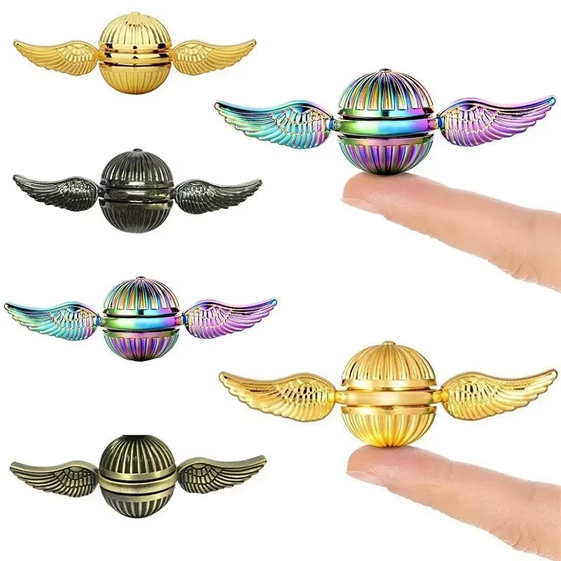 Metal Fidget Spinner Hand Spinner Toy Anti-Stress Fun Gyro for Stress Relief Finger Rotation Gyroscope for Kids and Adults