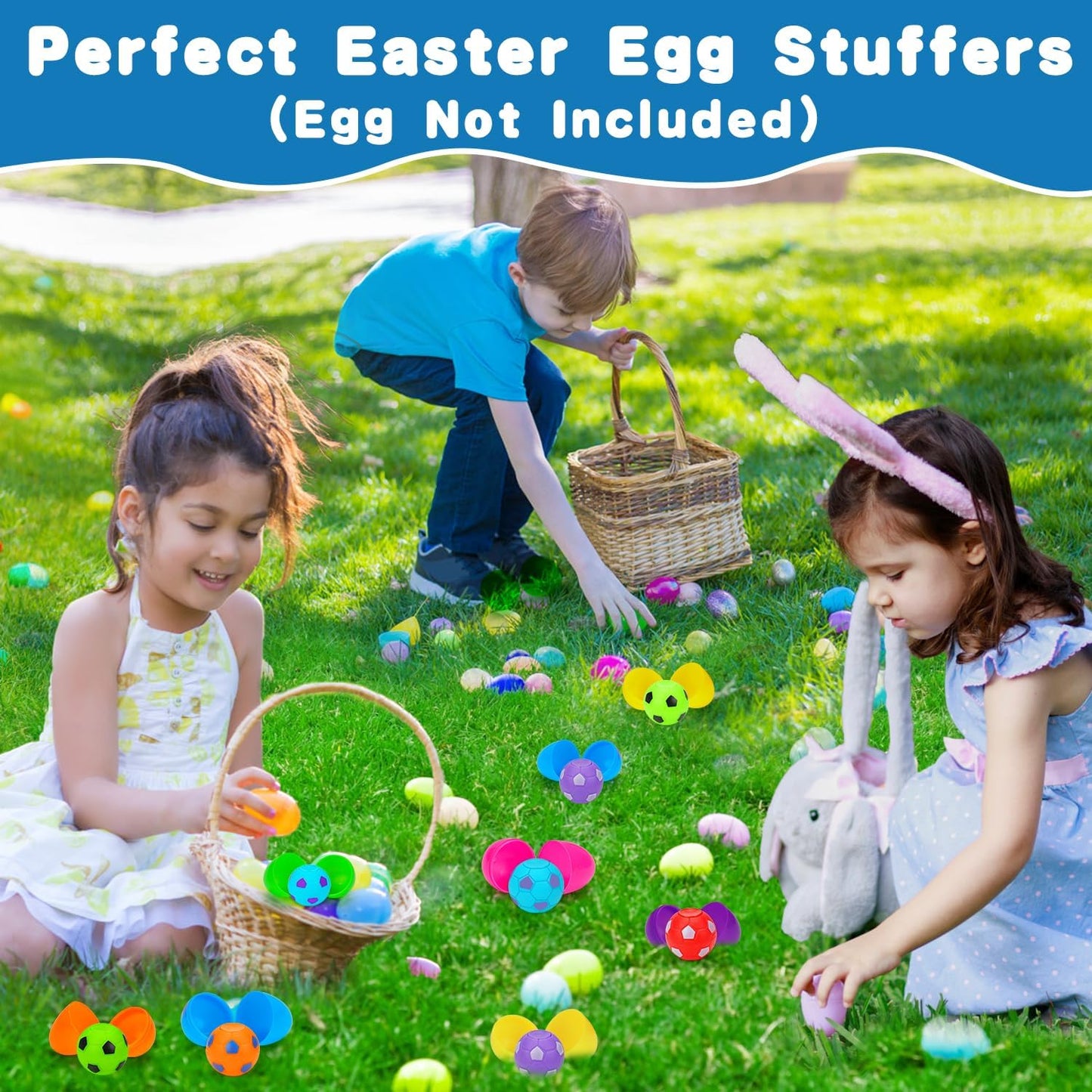 32PCS Fidget Spinner Soccer Balls Sports Birthday Party Favors Bulk for Kids 4-8