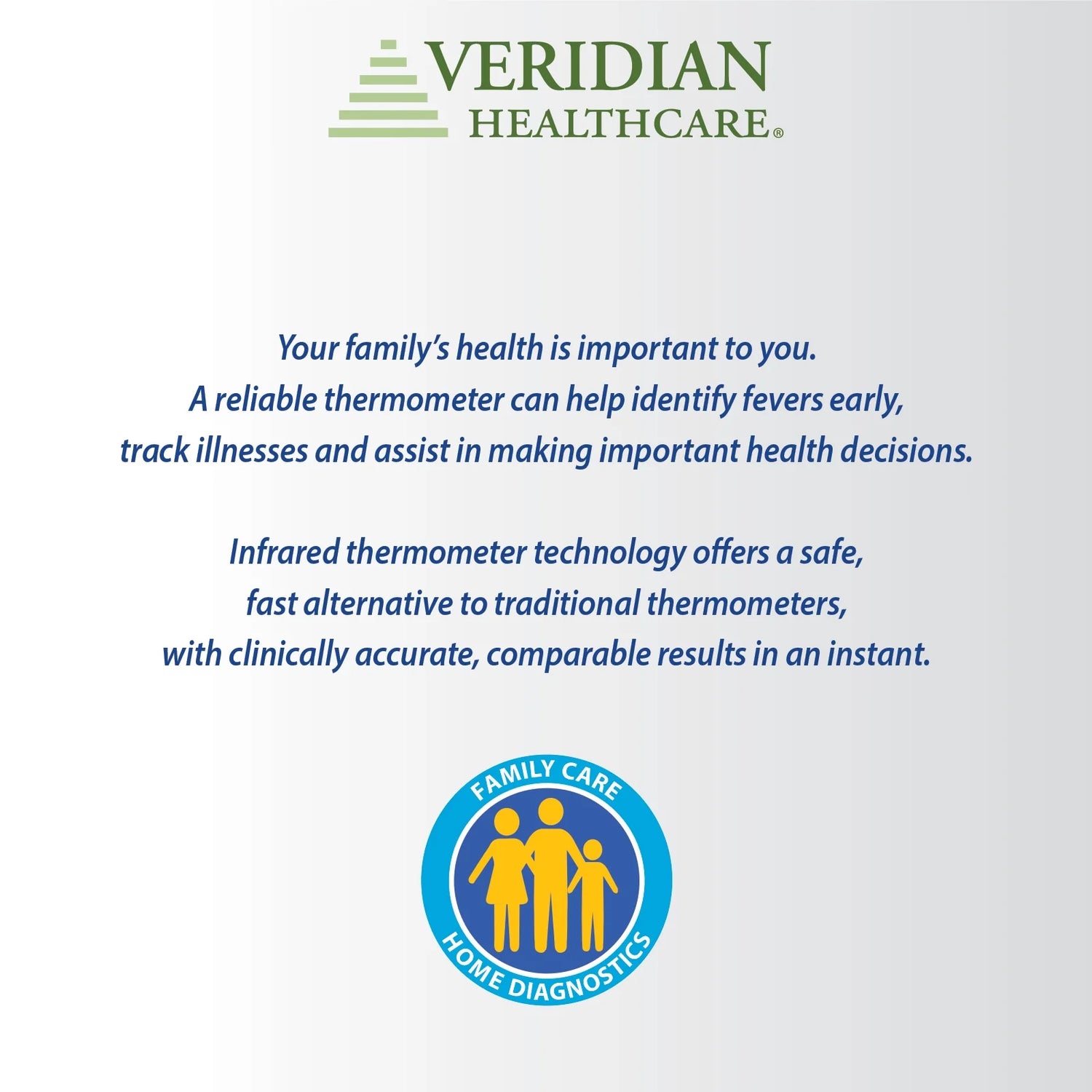 Healthcare Forehead Infrared Thermometer, 1-Second Readout, Hygienic, Whole Family Care