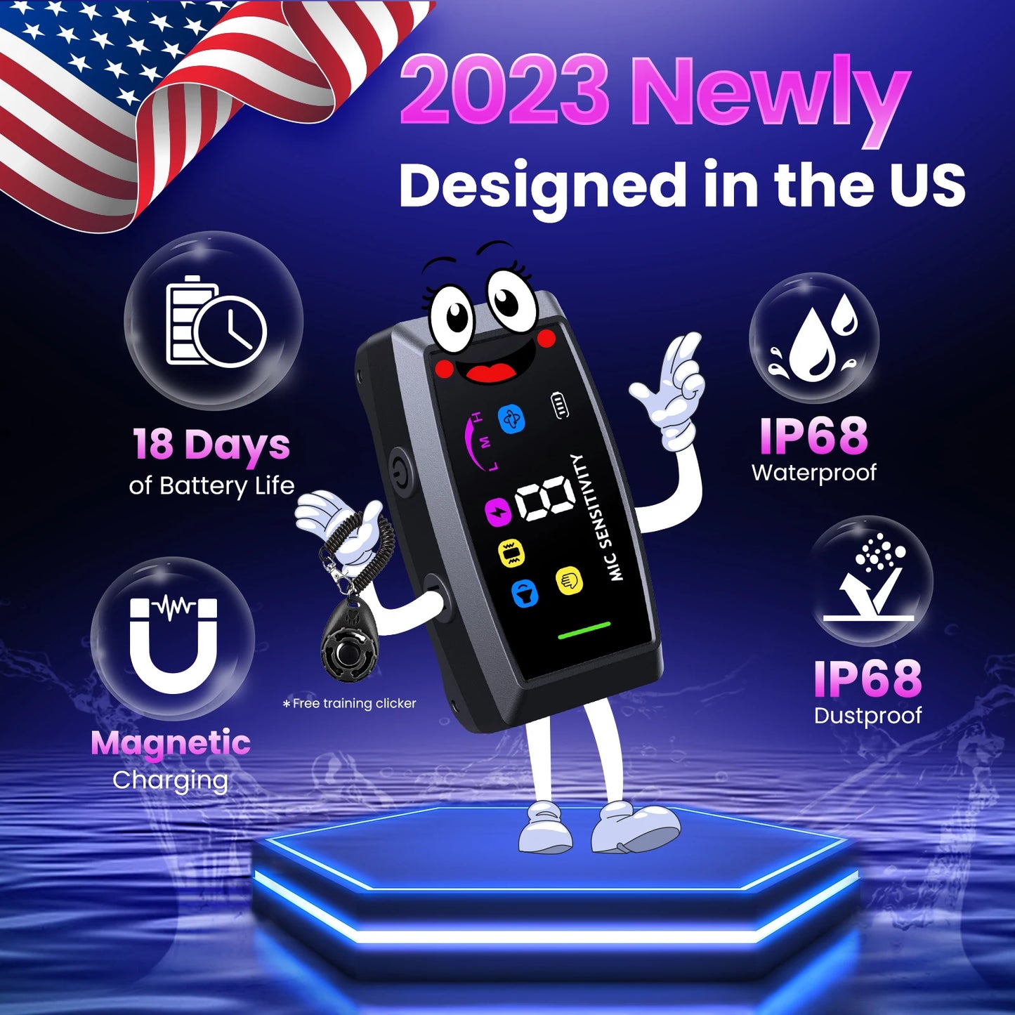 Anti Bark Dog Collar Control for Dogs Barking Antiladridos No Electric Shock and Safe Shock Device Supplies Stopper Vibrator