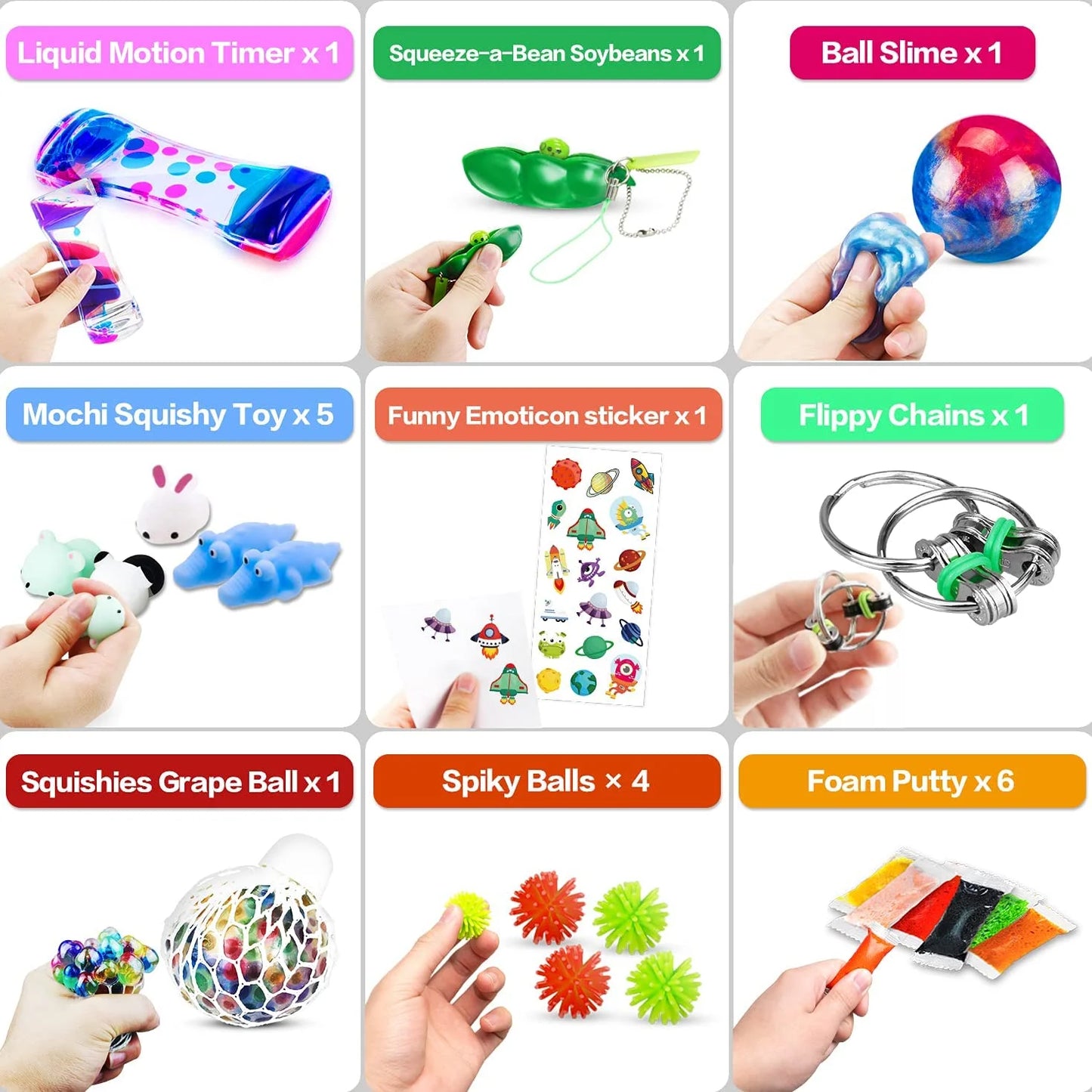 (42 Pcs) Fidget Toys Pack, Party Favors Carnival Treasure Classroom Prizes Small Mini Bulk Sensory Figit Toys Set for Boys Girls Kids Adults