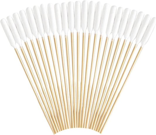 6 Inch Long Cotton Swabs for Dogs ，Cat，Small Pet Ears Cleaning, Pet Cotton Ear Buds Swabs,Ear Cleaning Swabs with Bamboo Handle,Apply for Daily Ear Cleaning Removes Wax, Dirt (200Pcs)