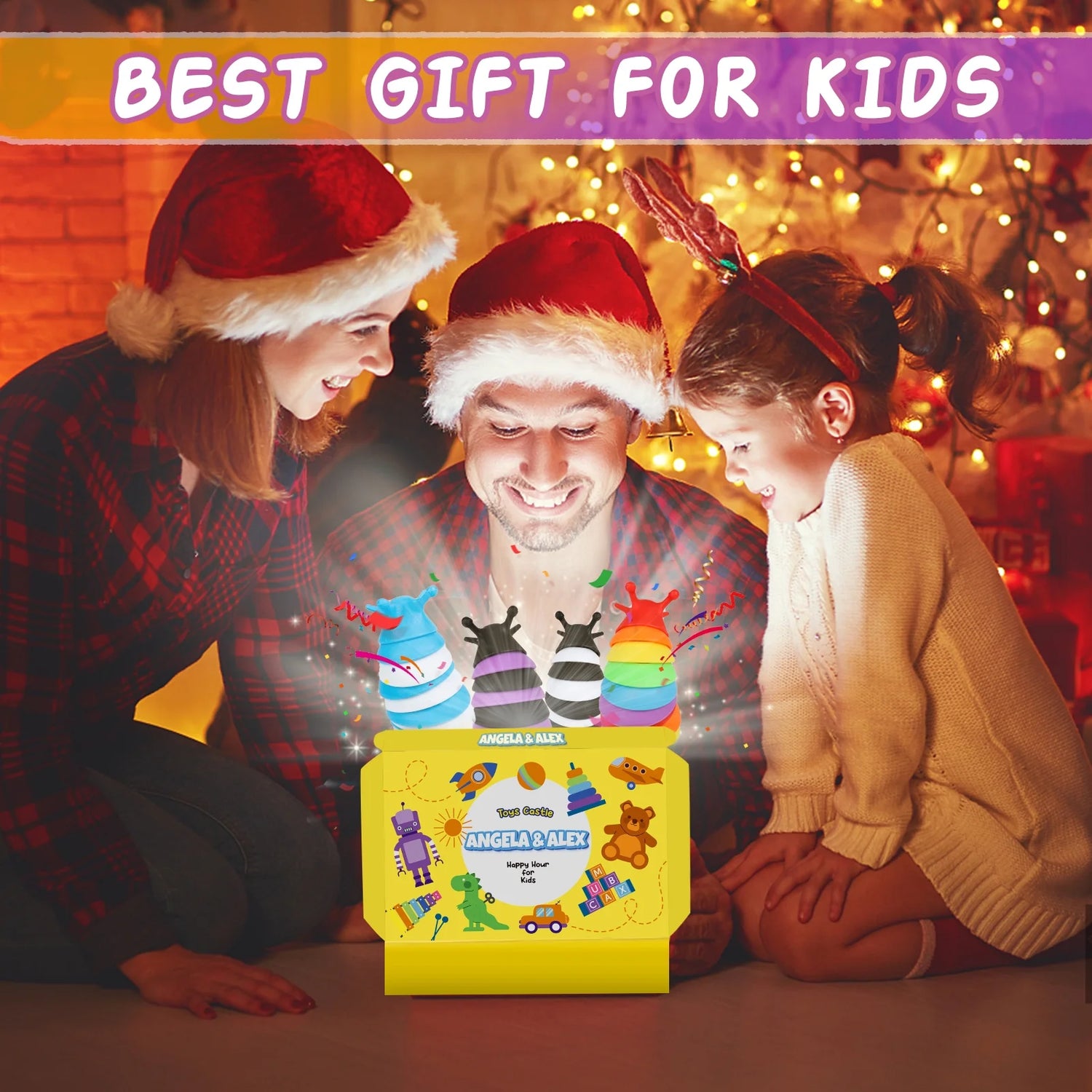 4 Pcs Fidget Toy Slug, Sensory Toys for Autistic Kids & Adults, 3D Articulated Slug Sensory Toys for Autism, Strength Exercise & Stress Relief