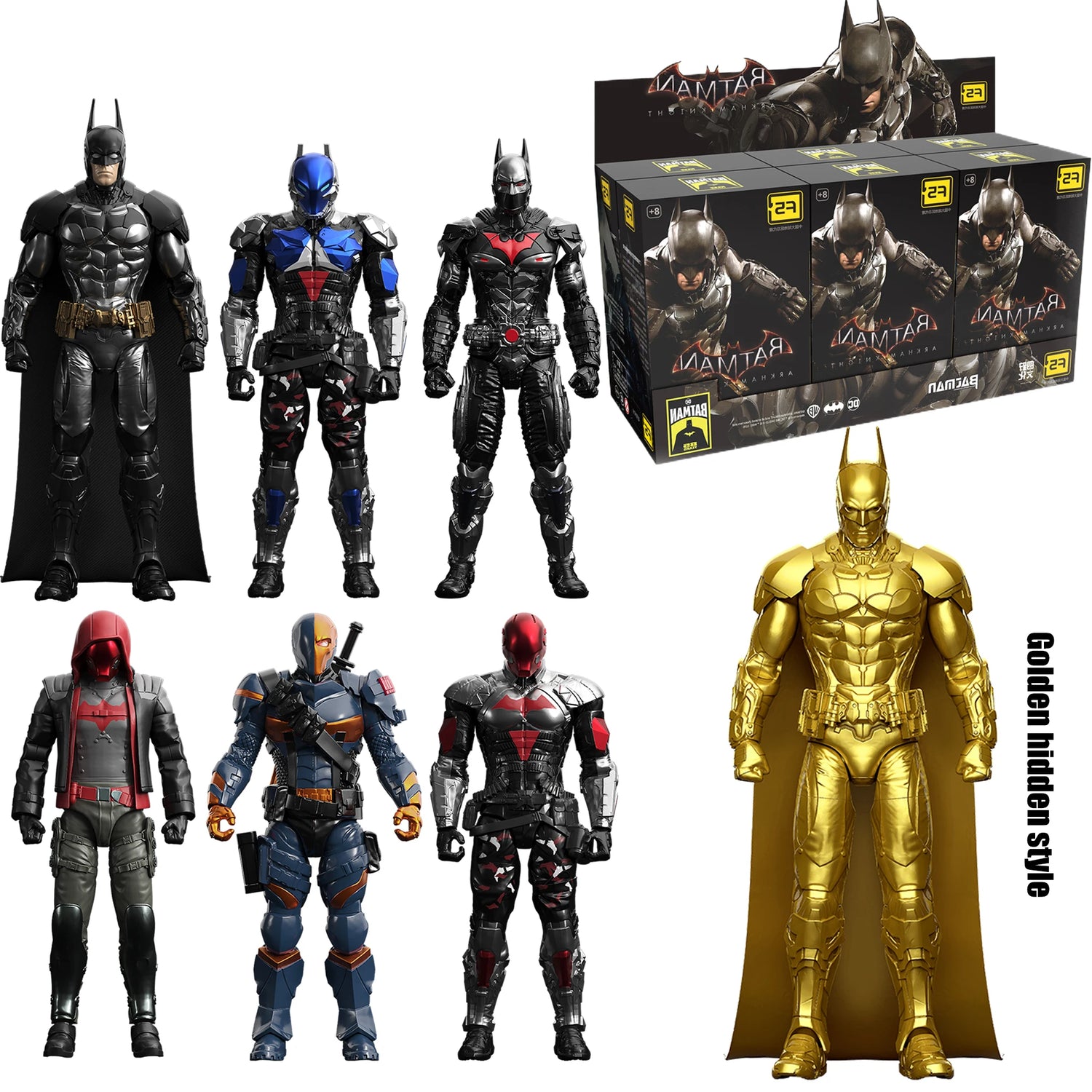 Batman Arkham Knight Assembled Model Blind Box 7Style 10Cm Action Figures Collection 