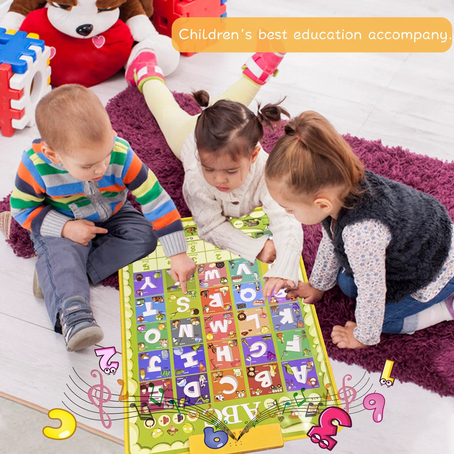 Upgraded Electronic Alphabet Chart, ABC Chart for Toddler and Infant Learning Pronunciation, Built-In 100 Words
