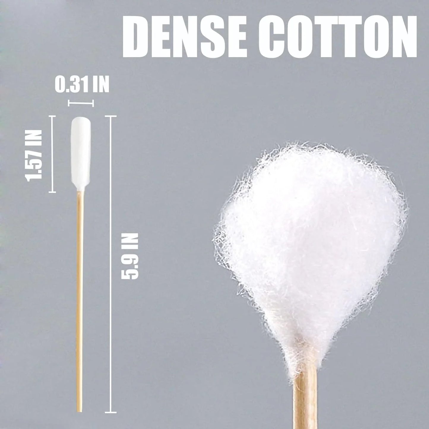 6 Inch Long Cotton Swabs for Dogs ，Cat，Small Pet Ears Cleaning, Pet Cotton Ear Buds Swabs,Ear Cleaning Swabs with Bamboo Handle,Apply for Daily Ear Cleaning Removes Wax, Dirt (200Pcs)