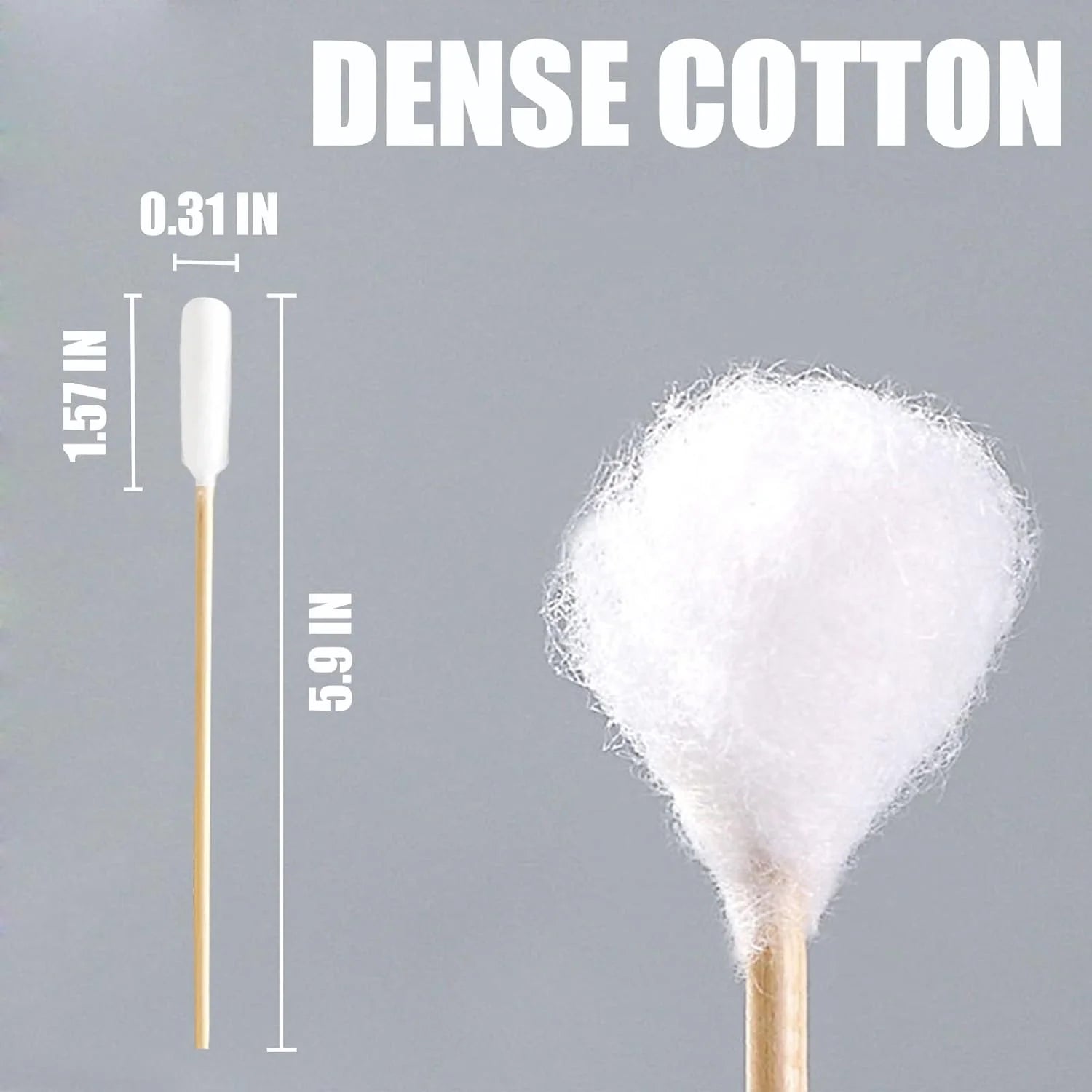 6 Inch Long Cotton Swabs for Dogs ，Cat，Small Pet Ears Cleaning, Pet Cotton Ear Buds Swabs,Ear Cleaning Swabs with Bamboo Handle,Apply for Daily Ear Cleaning Removes Wax, Dirt (200Pcs)