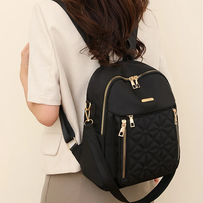 New Fashion Nylon Fabric Backpack Women'S Backpack Travel Bag