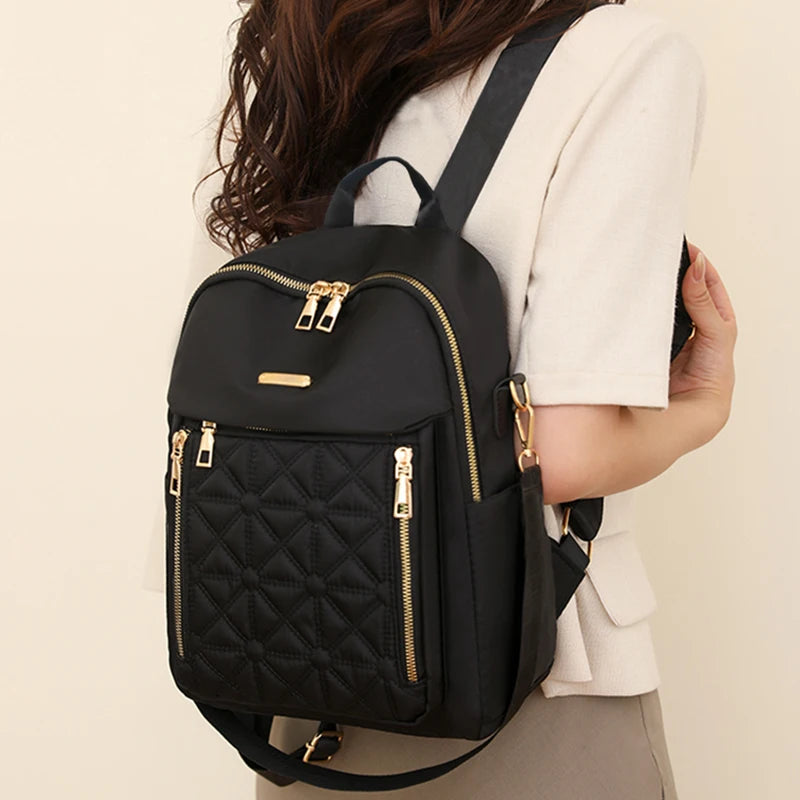 New Fashion Nylon Fabric Backpack Women'S Backpack Travel Bag