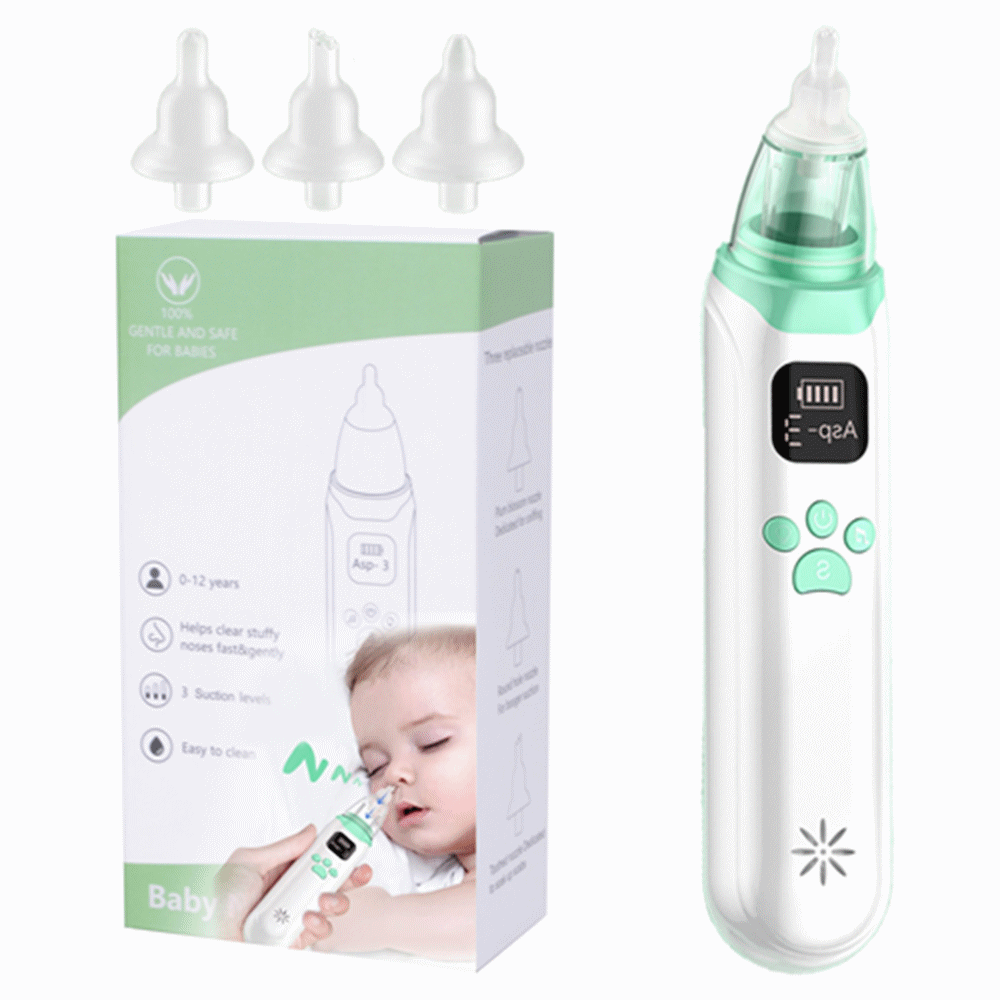 Baby Nasal Aspirator with 3 Level Suction and Music, Kids Infants Nose Suction