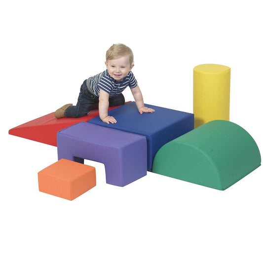 -Cf805-168 Climb & Play 6 Piece Set for Toddlers, Baby Climbing Toys, Indoor Play Equipment for Homeschool/Classroom/Playroom, Primary Colors