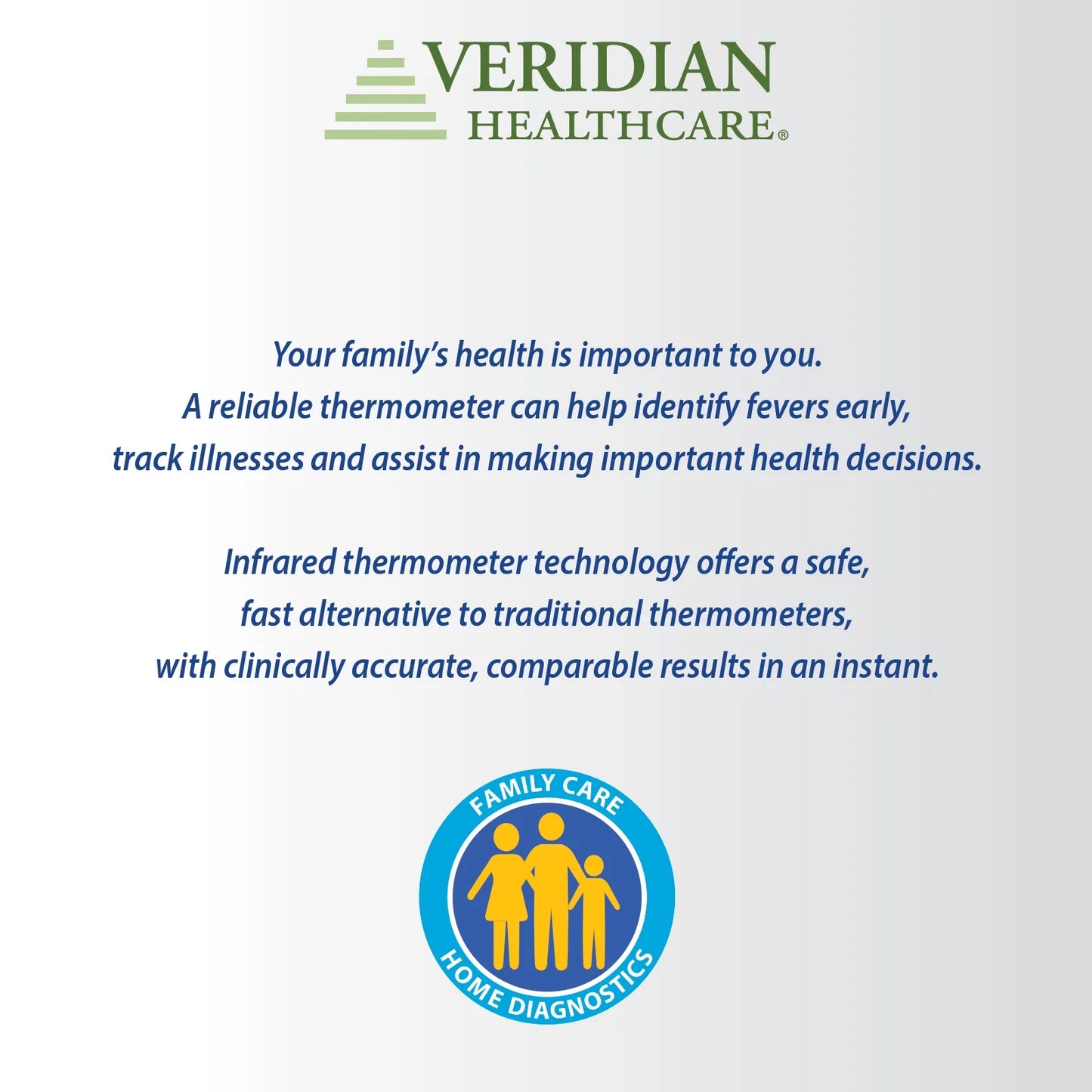 Infrared Non-Contact Forehead Thermometer, 1-Second Readout, Positioning Sensor