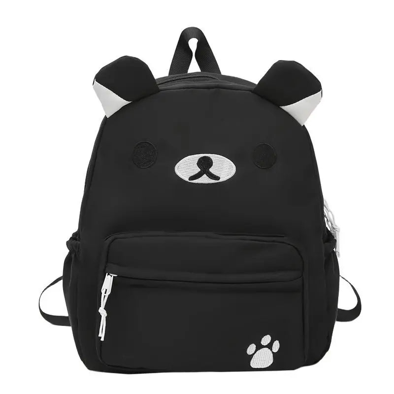 Kawaii Rilakkuma Backpack Anime Cartoon Embroidery Backpack Stylish Large-Capacity Student School Bag Nylon Multifunctional Bags