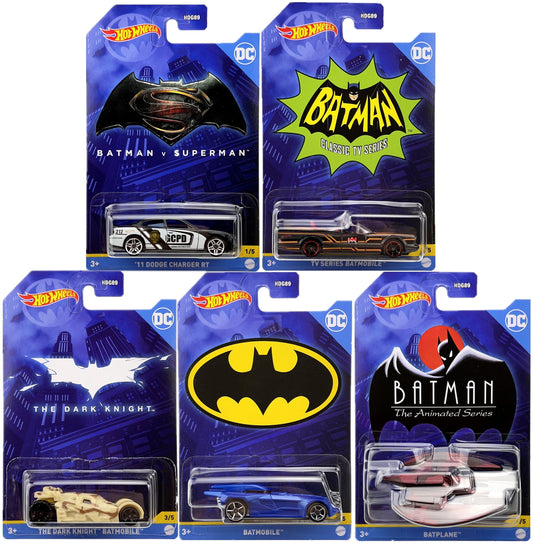Batman Car and Truck Play Vehicles, Multicolor, 5 Count