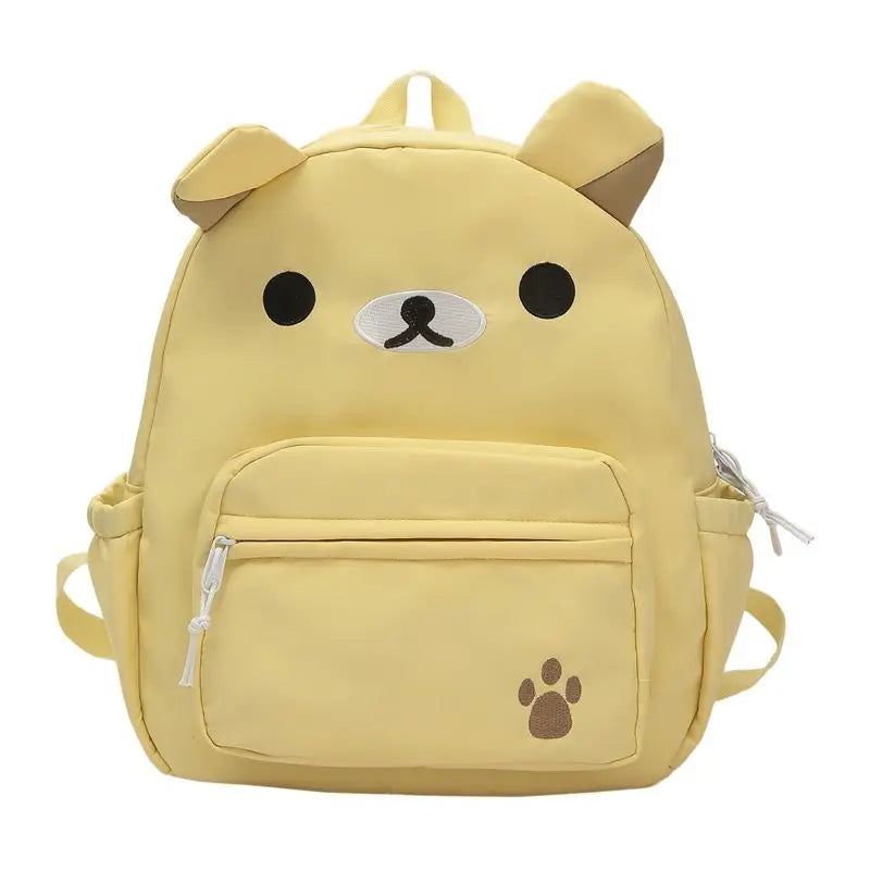 Kawaii Rilakkuma Backpack Anime Cartoon Embroidery Backpack Stylish Large-Capacity Student School Bag Nylon Multifunctional Bags