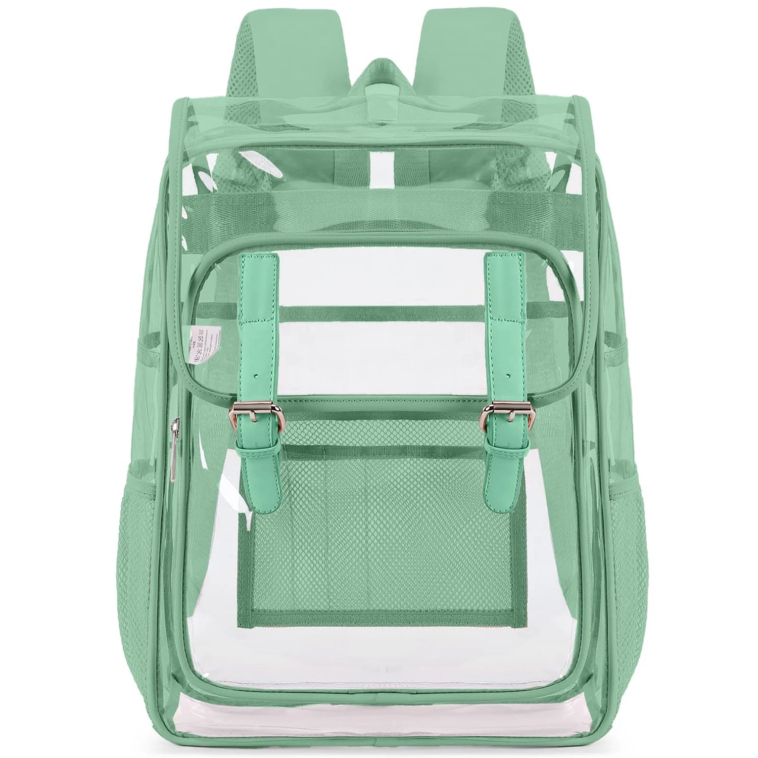 Clear Backpack for School Stadium Approved, Girlish Backpacks Heavy Duty Waterproof PVC Transparent Bookbag, Quick Security Check, Cute See through Bag Fits 15.6" Laptop