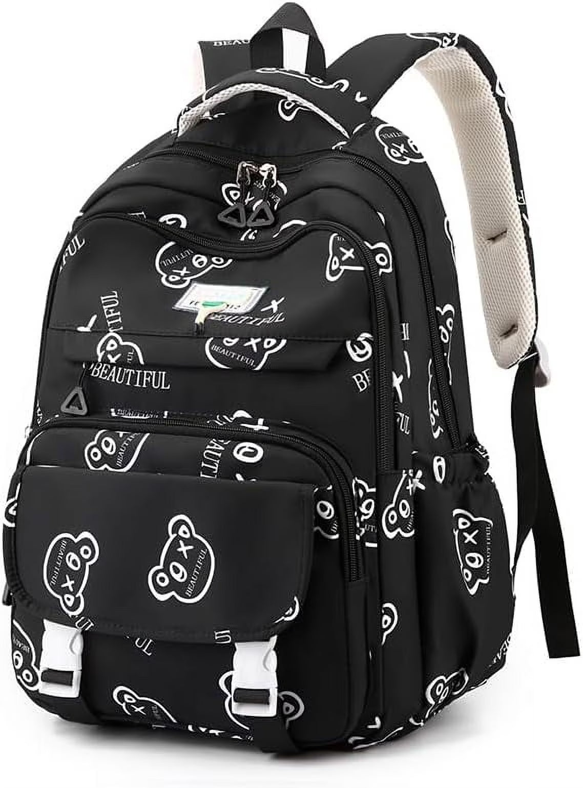 Cute Graffiti Backpack Cartoon Manga Pattern Backpack Men'S and Women'S Fashion Travel Backpack (Green)