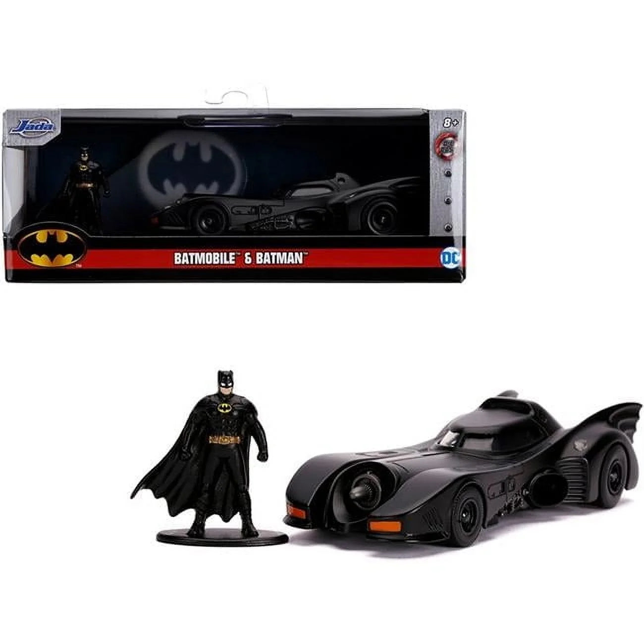 1989 Batmobile and action Figure Accessories (1.65") with 1:32 Scale Die-Cast Vehicle