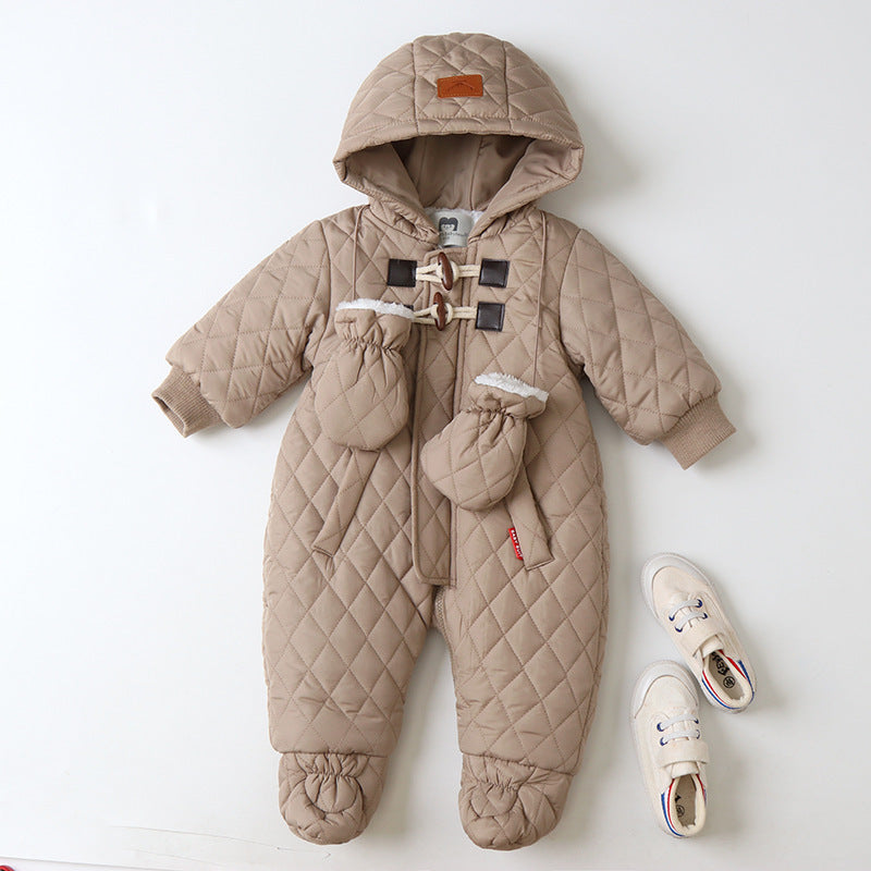 Hooded One-piece Clothes For Infants And Toddlers