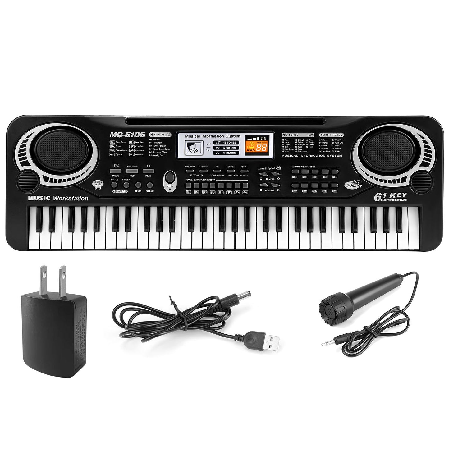 61 Keys Digital Music Electronic Keyboard Electric Piano