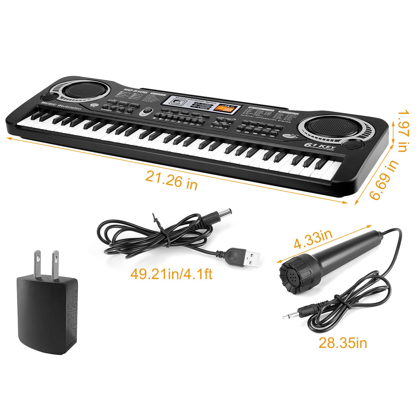 61 Keys Digital Music Electronic Keyboard Electric Piano