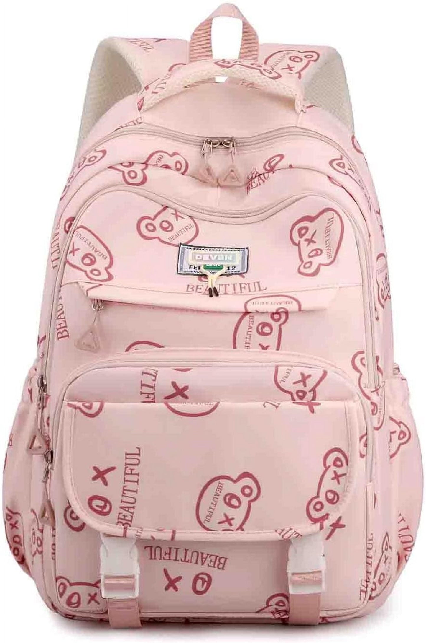 Cute Graffiti Backpack Cartoon Manga Pattern Backpack Men'S and Women'S Fashion Travel Backpack (Green)